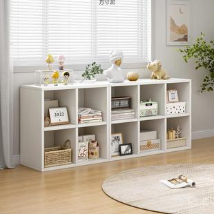 书架置物架落地书柜家用多层收纳柜子储物柜分层架八格柜矮格子柜