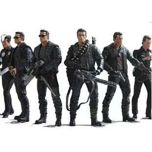 7寸终结者5创世纪T800T1000骨架施瓦辛格模型人偶玩具