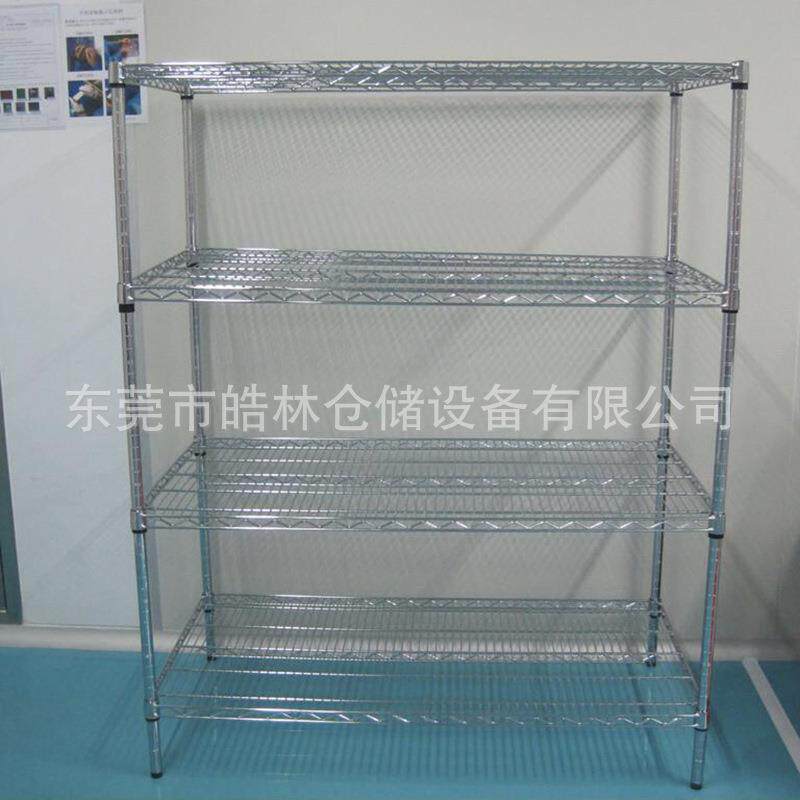 深圳镀铬线网货架车间专用带脚轮置物架移动线网货架直销