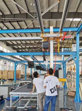 KBK柔性导轨升降吊机起重机铝合金轨道龙门式桁架车间厂房安装