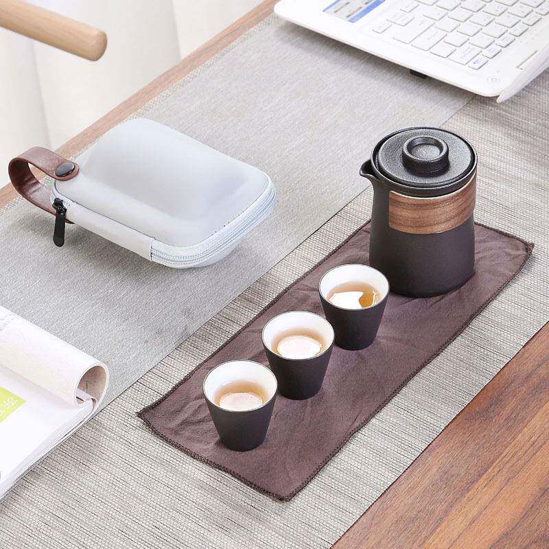 路宝一壶三杯陶瓷快客杯户外随行办公迷你便携式功夫旅行茶具套装