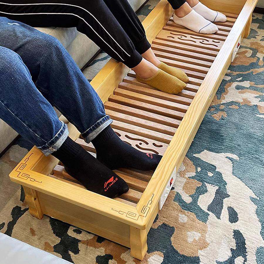 湘威实木取暖器家用暖脚器烤脚电火桶长方形烤火炉火箱脚部