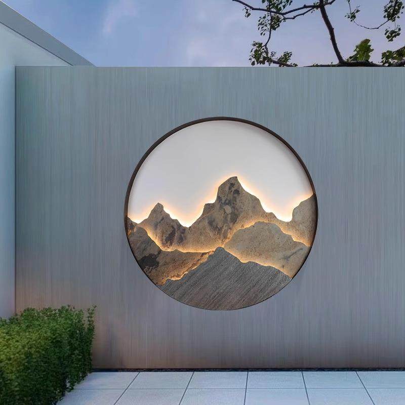 户外防水岩板山水壁画灯花园小区别墅庭院灯圆形装饰院子景观灯具,工业油品/胶粘/化学/实验室用品,其他实验室设备,淘宝优惠券,粉丝福利购,淘宝优惠卷