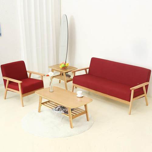 实型木可拆洗布艺人双椅人三人沙发单大小户家用客JH201厅子现代