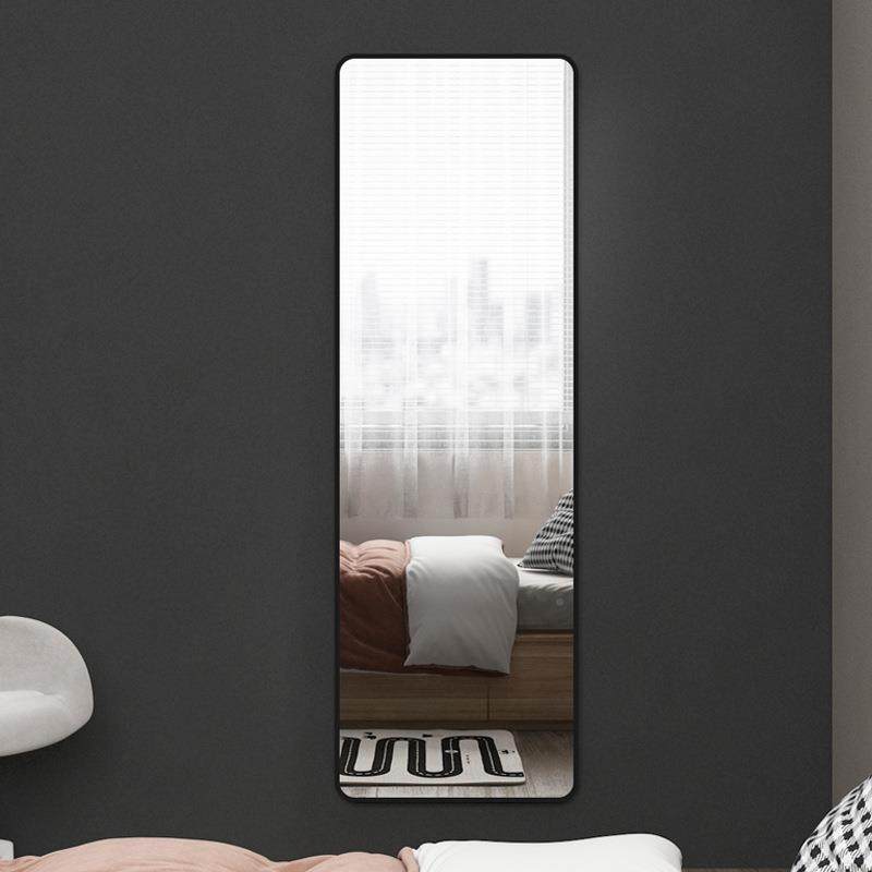 全身衣镜子贴墙试XBY家穿用卧室壁挂玄关轻奢化可妆免打孔挂墙粘