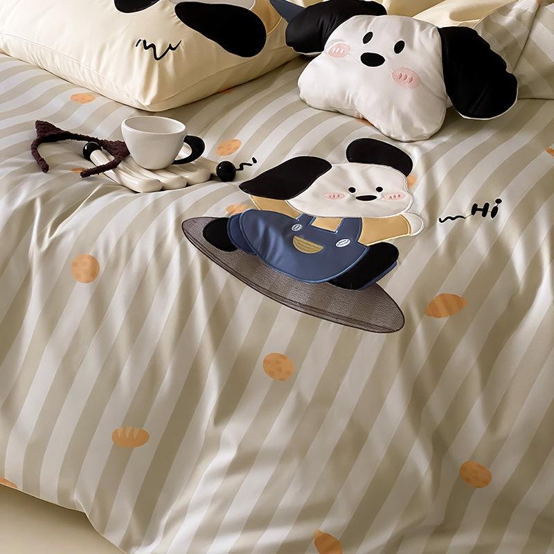 全棉卡通四件套1男0被0S长绒YC96棉纯棉孩女孩套床单儿新童款床上