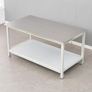 不锈钢双工作台桌层作台无尘车间下层打木板操桌工厂维642修包工