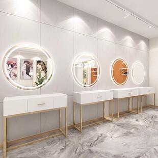 理发店镜台6411单面网红美发灯店专镜L子带ED潮款 发廊剪发用化妆