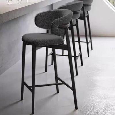 吧台椅源头工厂高脚家艺用客厅椅酒ODY馆凳餐厅布椅高脚靠背软吧