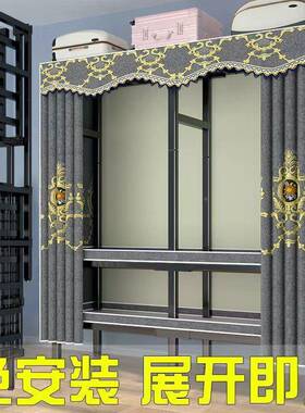 简易衣HOQ折叠免安装学生家布衣柜钢柜管加粗出租屋衣物收用纳柜