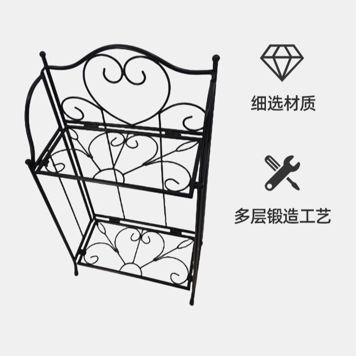 方内形二层架落花架阳台花架式置物架室拼地接花架子方形二层花盆