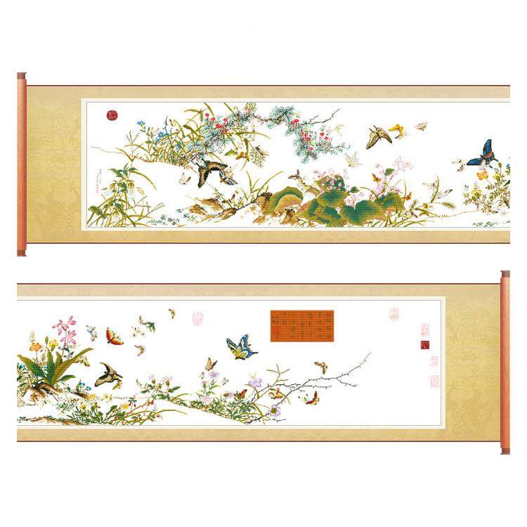 厂家直百销图全欧美兰01传景蝶十字绣世名画