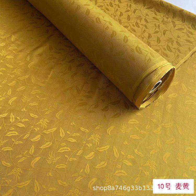 鸟衔花枝夏季全孔真丝花罗料透气蚕丝定高丝小绸衫面432汉服布料
