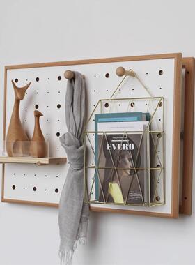 L6.16木质墙装饰置物架电表饰箱遮挡装上架洞置洞板墙壁装饰物架
