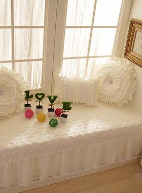 梦连加飘窗垫窗台垫坐好垫连沙发垫蕾丝飘窗厚榻JK-54863榻米阳台