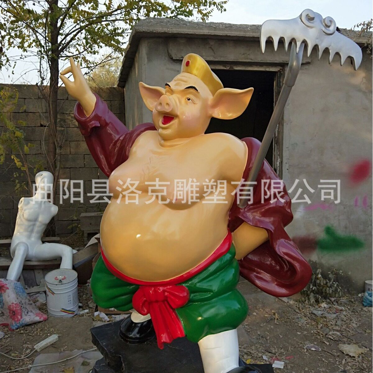 厂家发货玻璃钢雕塑西游记师徒三人玻璃钢雕材质公园广场落地摆件