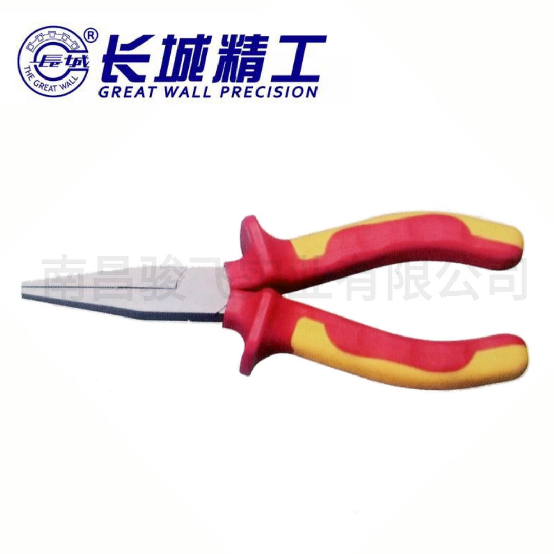 长城D精7工寸449绝缘扁嘴钳双色VE6