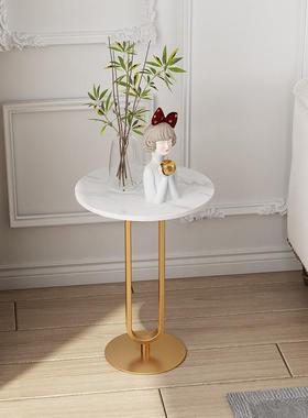 大理石沙几发边侧柜边柜床头边圆52453几轻奢客厅角小桌欧式小茶