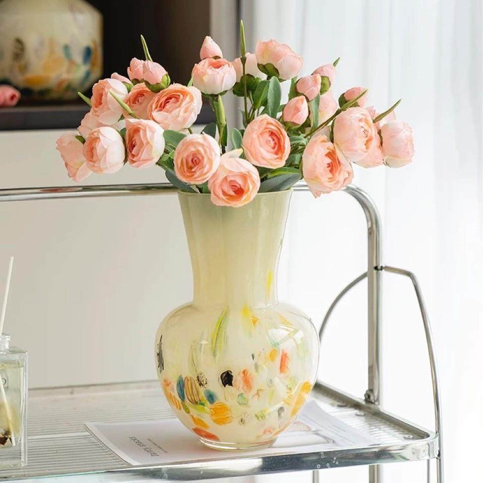 原色人工吹制中古芬顿创意玻璃花瓶样板房客厅家居摆件琉璃工艺品,农用物资,其他肥料,淘宝优惠券,粉丝福利购,淘宝优惠卷