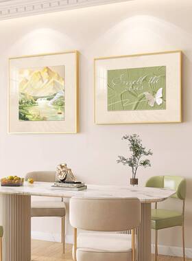 奶油风壁餐背厅装饰画饭厅景墙挂画客厅厨挂房歺厅轻XDU奢高级感