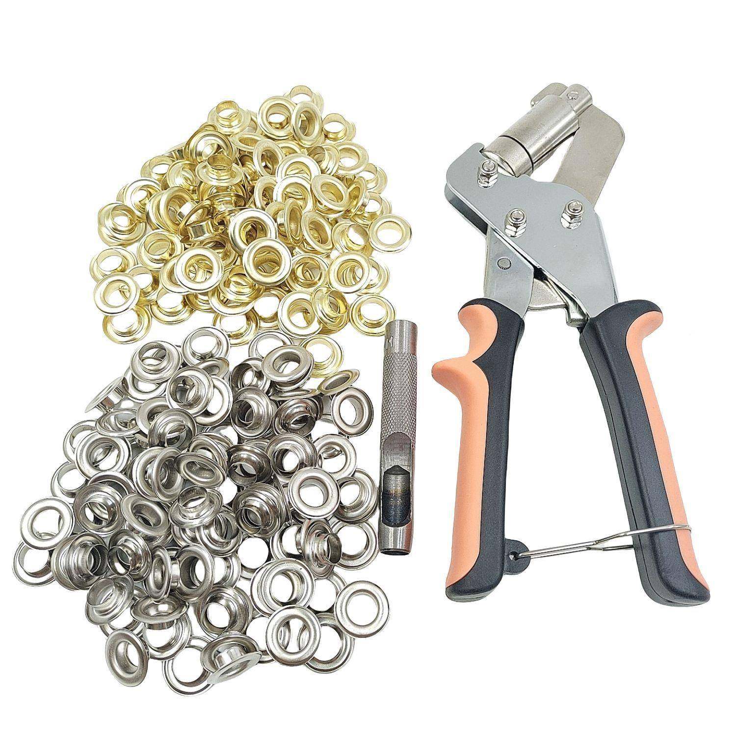 3000套装1mm气孔扣安装工具手压钳帆帐布打CSD孔金属鸡眼扣气眼篷