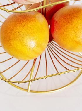 北现代简约水盘客厅家三层水果篮多层欧果篮铁19924艺果收纳零食