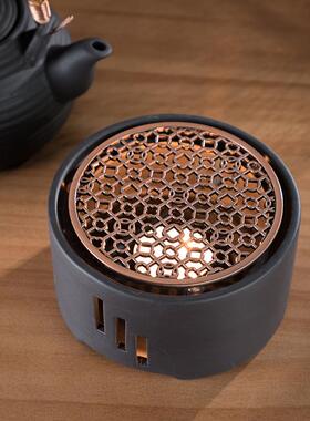 日蜡烛加热式座陶瓷茶蜡家用茶壶加热温茶器功夫茶底道零温F95905