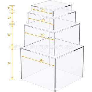 透明克力盒238子立方体展示盒甜台品摆件盒展示亚收纳定制半透明