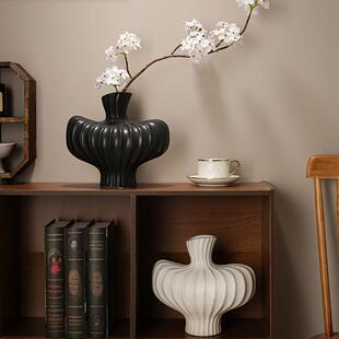 装创意客XAN简约瓷花瓶摆件轻奢高级感陶小众厅玄关电视柜餐边柜
