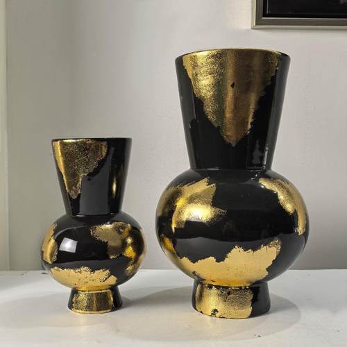 意式轻金奢箔花瓶KTM摆样房板民件宿客厅玄关电视柜桌面软装插花