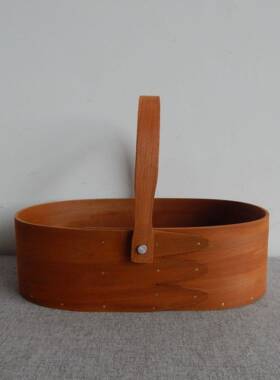 水实木底19368板摆果面包篮野餐点心纳篮房间装饰件拍摄道具橱窗