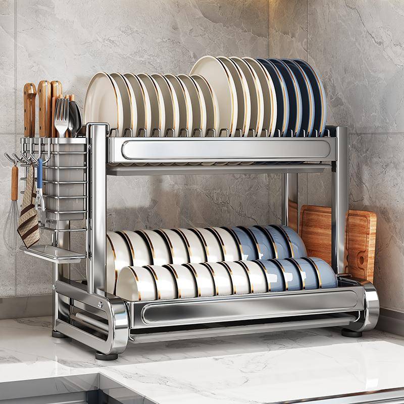 帅仕锈钢碗架厨房置物架家用多功能2302024放筷碗盘碗沥碗水不架