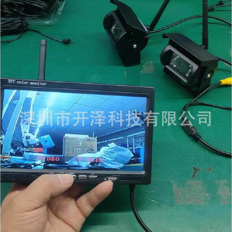 7寸数字线货车叉车倒车后影视像摄13593监无控像系统摄头一路/二