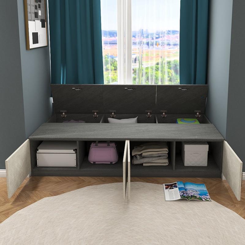 飘物窗柜实地木矮柜柜物阳台储柜杂物柜置柜可坐窗台收纳520柜子