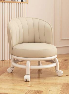 万向网TIR轮用小椅子圆凳万向轮家滑轮板凳家用红凳儿童大人矮沙