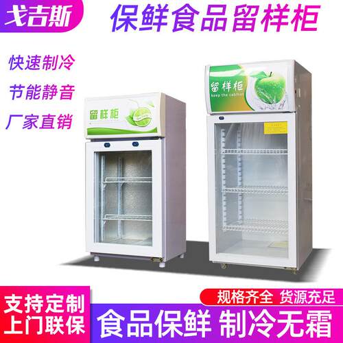 食品留样保柜学园校幼儿饭菜带锁小型鲜冷26藏冰柜留样展示柜