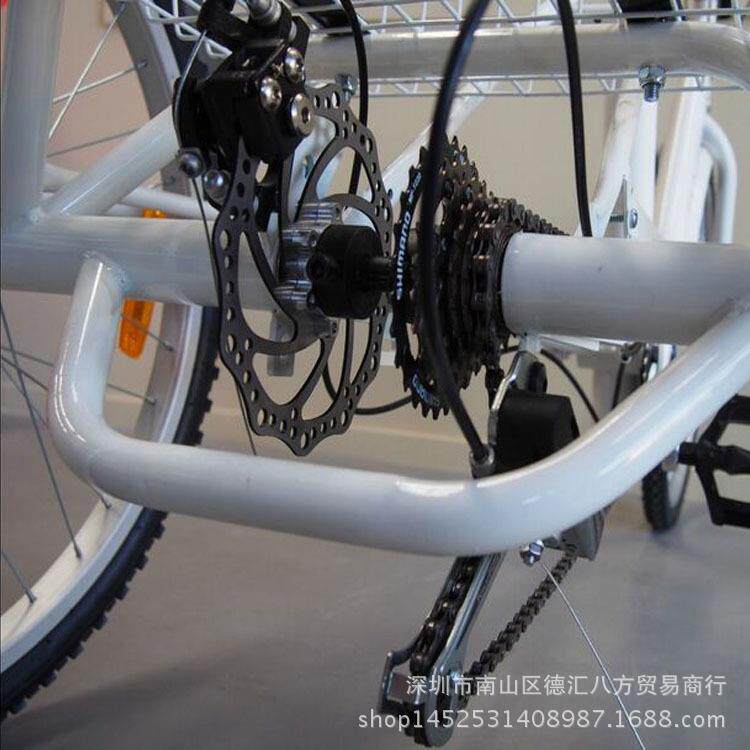 现货车零出口人力三轮车新品脚踏三轮自行车226175黑6寸菜筐车售