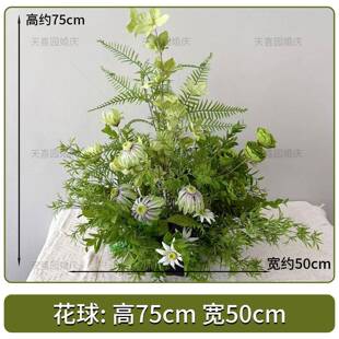 婚庆仿真花排引路花艺婚F9965SJS装礼酒堂店婚庆现场布置饰花艺摆