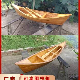 饰欧式船模型景旅观装道具尖木头摆件花船造景水上游F997SMMT观光