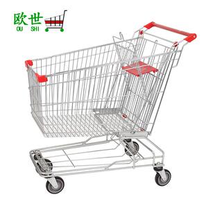 80L超市手推车亚式 购物手推车便利店大商场金属手推车直销