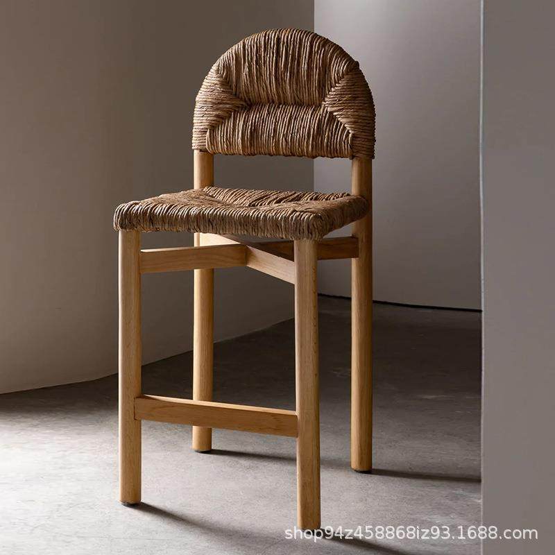 诧寂风吧椅草藤编织餐椅实木中古民宿水吧台藤椅原木靠背简约家用,农用物资,其他肥料,淘宝优惠券,粉丝福利购,淘宝优惠卷