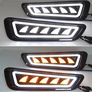 适用于福特17-20款猛禽F150前保险杠雾灯罩改装LED日行车灯转向灯