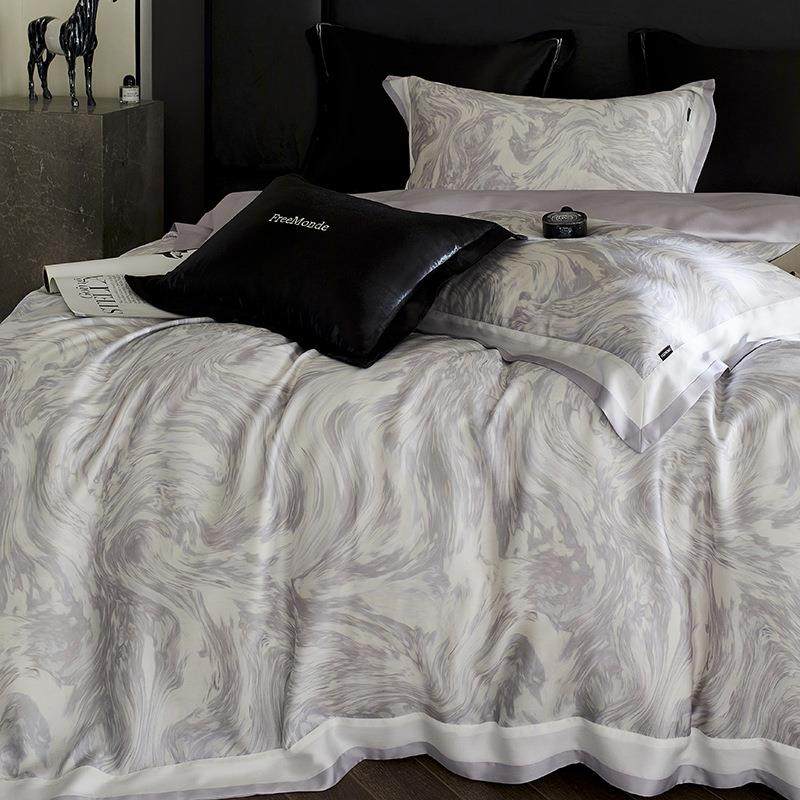 春夏高端60S双面天丝四件套凉感轻奢风印染亲肤被套丝滑床上用品,农用物资,其他肥料,淘宝优惠券,粉丝福利购,淘宝优惠卷