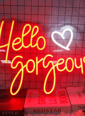 Temu霓虹灯布置氛围装饰图案字母发光灯牌房间卧室ledlight