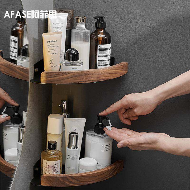 免打孔卫生间浴室三角置物架壁挂式胡桃木厕所洗澡间洗漱台收纳架,智能设备,其他智能设备,淘宝优惠券,粉丝福利购,淘宝优惠卷