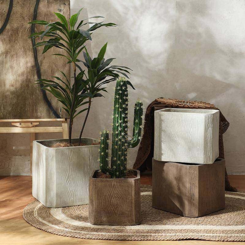 北欧正方形镁泥花盆特大号仿古木纹大型盆栽花箱客厅商场阳台摆件,纺织面料/辅料/配套,纺织机械配件,淘宝优惠券,粉丝福利购,淘宝优惠卷