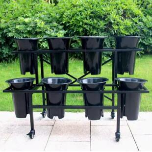 多层兰花架子兰草盆架花店货架鲜花展示架铁艺移动带轮承重花架