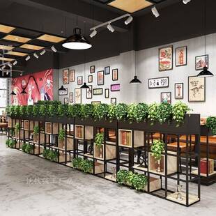 铁艺落地隔板置物架多层货架客厅花架餐厅隔断屏风展示架现代简约