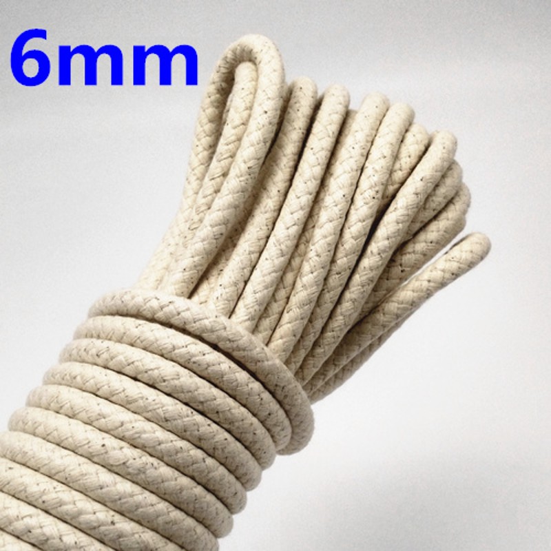 蜡旗绳升旗旗杆专用绳家用编织棉绳晒衣服4/6/8/10mm 25米/捆