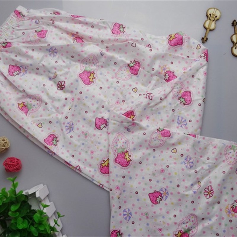 女士针织纯棉睡裤长裤春夏薄款空调房家居裤春秋薄款睡裤月子可穿